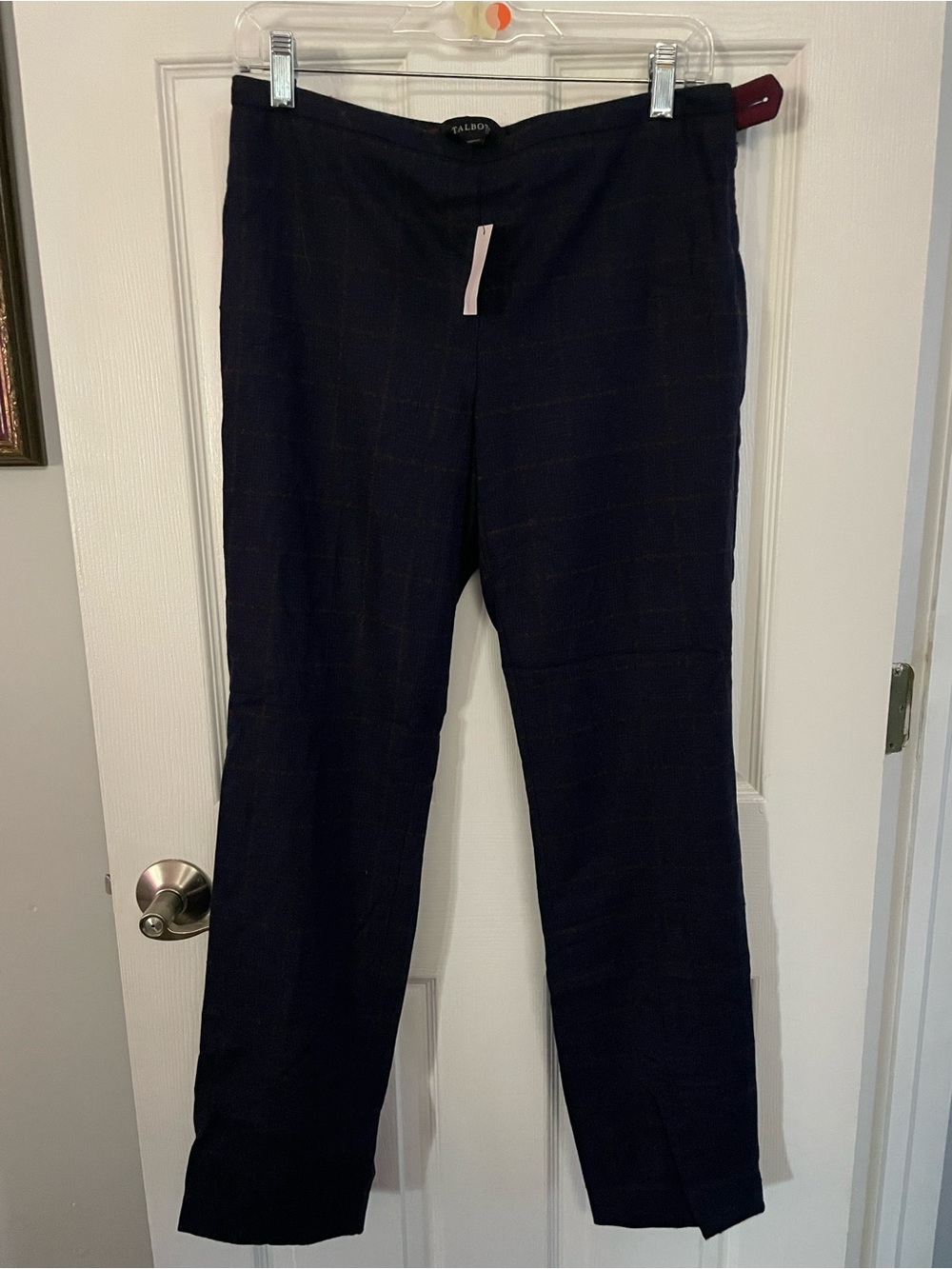 Talbots Dark Navy Plaid Men's Dress Pants